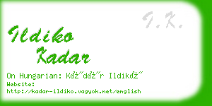 ildiko kadar business card